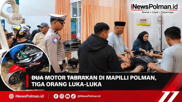 Dua Motor Adu Banteng di Mapilli Polman, Tiga Orang Jadi Korban
