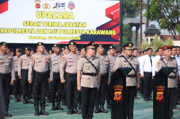 Perombakan Besar-besaran di Polresta Karawang, Wakapolresta hingga Kasat Berganti