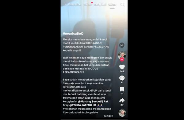 Perempuan di Kartasura Diduga Dihadang Debt Collector, Mobil Dirusak dan Lapor Polisi