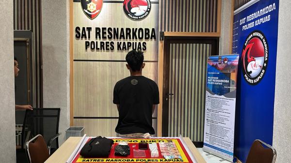 Polres Kapuas Tangkap Pria Bawa Sabu Hampir 100 Gram di Hotel