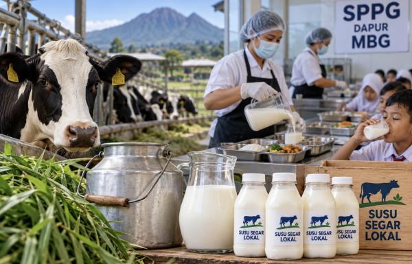Susu Segar Lokal Bakal Masuk Dapur MBG, BGN Tetapkan Kandungan Minimal 80 Persen