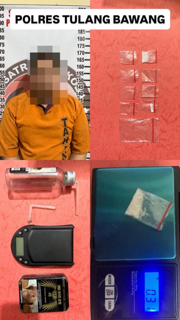Polisi Gerebek Rumah di Menggala, Pria 30 Tahun Diciduk Bawa Sabu hingga Timbangan Digital