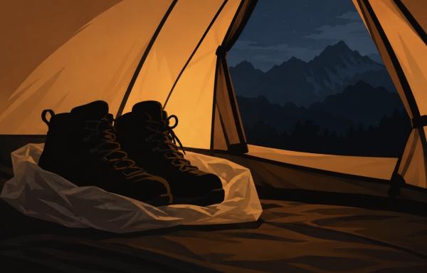 Kenapa Pendaki Menaruh Sepatu di Dalam Tenda? Ternyata Ini Alasannya