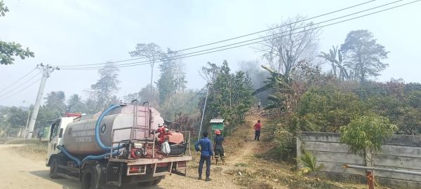 Kebakaran Lahan di Amassangan Polman, Api Nyaris Mendekati Area Perusahaan KHBL