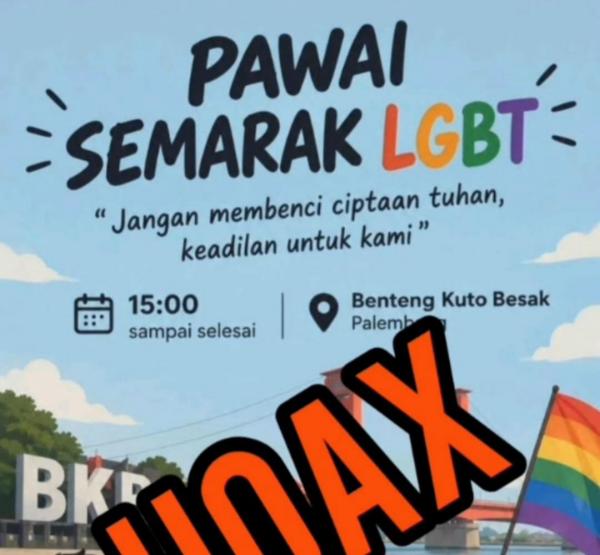 Kapolrestabes Palembang Pastikan Acara Pawai LGBT di Kawasan BKB Hoaks