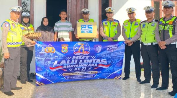 Rayakan HUT ke-71, Satlantas Polres Tulang Bawang Tebar Kepedulian hingga Raih Prestasi Pocil
