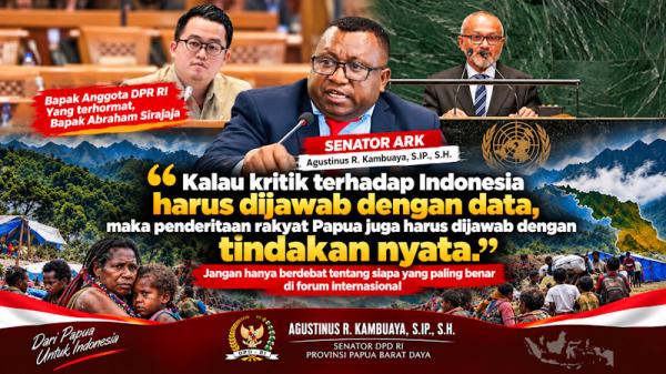 Senator ARK Sentil Abraham Sridjaja soal Papua: Jangan Hanya Berkomentar, Datangi Pengungsi
