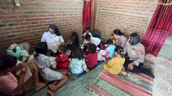 Gelak Tawa Hapus Trauma, Polres Mabar Bersama IASI di Antara Korban Gempa di Labuan Bajo