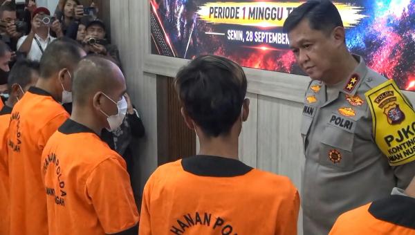 Polda Kalteng Amankan 8 Tersangka Pembakar Lahan, 2 Diantaranya Berstatus PNS
