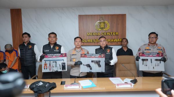 Polisi Bongkar Jaringan Curanmor di Karawang, 4 Pelaku Diringkus dan Amankan 7 Motor Curian