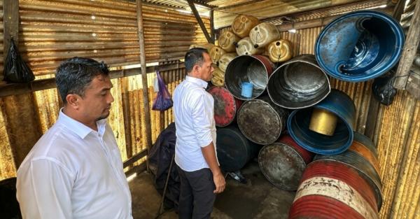 Pantau Lewat Udara, Ditreskrimsus Polda Banten Sidak Gudang Diduga Tempat BBM Ilegal di Cilegon