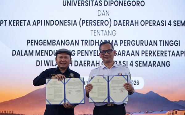 Daop 4 Gandeng Undip Perkuat Kolaborasi Pendidikan, Riset dan Pengabdian untuk Perkeretaapian