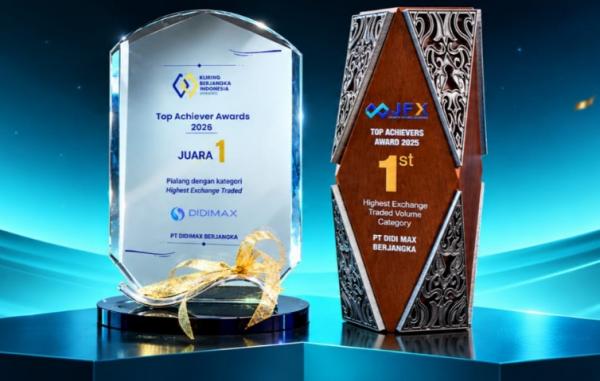 Komitmen Tingkatkan Layanan, Didimax Raih 2 Penghargaan JFX dan KBI