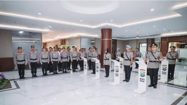 Sertijab di Polda Jatim, Sejumlah Kapolres Termasuk Jombang dan Mojokerto Diganti