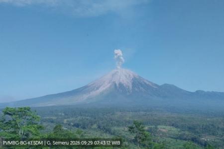 Breaking News! Gunung Semeru Meletus, Muntahkan Abu Vulkanik  Setinggi 1 Km