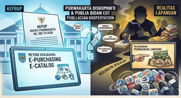 Tim Verifikasi Gaib, Anggaran Ratusan Juta Jalan: Tata Kelola Publikasi Purwakarta Dipertanyakan