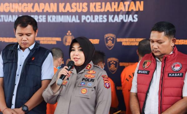 Polres Kapuas Ungkap Empat Kasus Pidana, Kapolres Tegaskan Penanganan Profesional