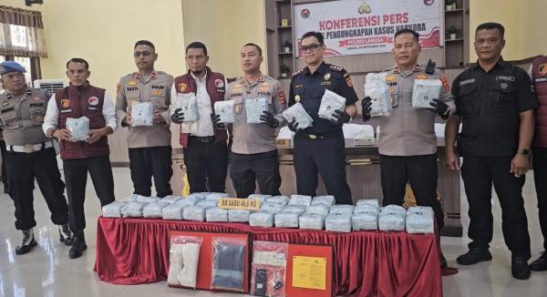 Gagalkan Penyelundupan Narkotika Senilai 13,2 M di Langsa: Polisi Sita Sabu Seberat 46,6 Kilogram