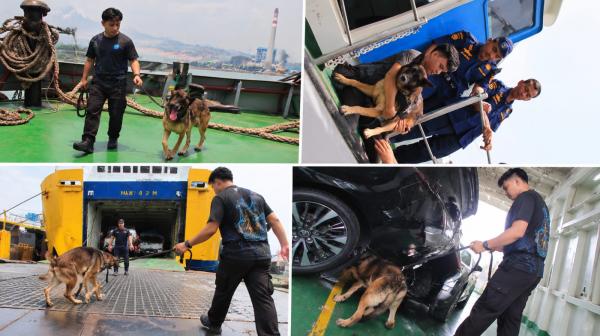 KSOP Banten dan BNN Patroli Laut, Periksa Kapal Niaga dan Penyeberangan Merak–Bakauheni