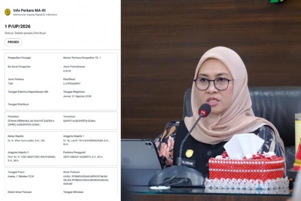 Mahkamah Agung Kabulkan Pemakzulan Bupati Gowa Husniah Talenrang