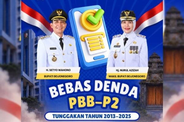 Tunggakan PBB-P2 Bojonegoro 2013-2025 Bebas Denda, Berlaku hingga 20 Oktober 2026
