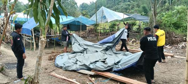 Gerebek Arena Sabung Ayam di Mamasa, Polisi Robohkan Gelanggang Judi