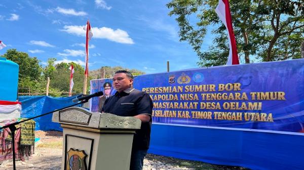 Sumur Bor Bantuan Kapolda NTT Diresmikan, 35 KK di Dusun Beba Kini Nikmati Akses Air Bersih