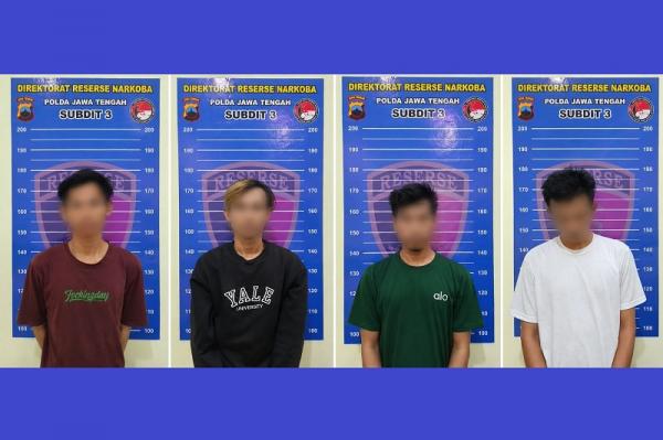 Ditresnarkoba Polda Jateng Bongkar Jaringan Sabu di Kendal, Bekuk 4 Orang dan Sita 87 Gram Sabu