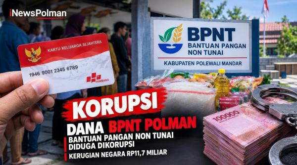 Dana Bansos Covid Rp11,7 Miliar Diduga Dikorupsi, Korda BPNT Polman Jadi Tersangka