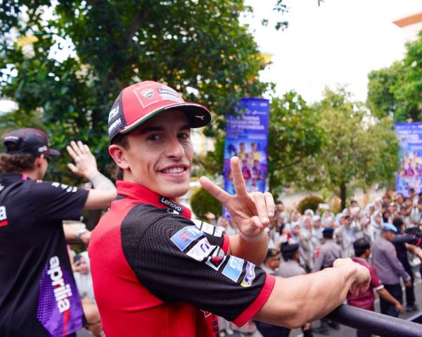 Riders Parade MotoGP 2026 di Mataram Bikin Kota Bergemuruh, Marc Marquez Jadi Sorotan