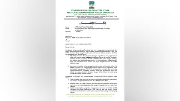 Aksi Catut Logo Organisasi, PW KAMMI Sumut Kirim Surat Klarifikasi ke DPRD