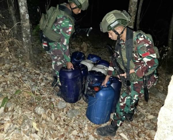 14 Hari Bertugas, 4 Ton Solar Berhasil Digagalkan Satgas Pamtas dari Upaya Penyelundupan