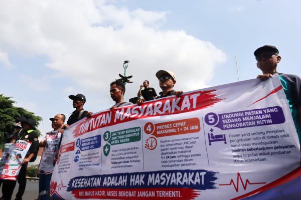 Ratusan Warga Banyumas Demo, Protes 130 Ribu Peserta BPJS PBI Dinonaktifkan