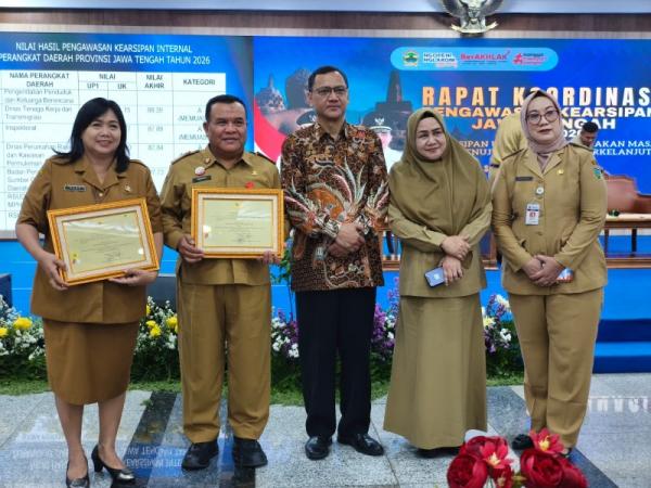 Sabet Predikat Sangat Memuaskan, Tata Kelola Arsip Pemkab Grobogan Tembus 5 Besar Se-Jateng