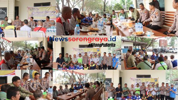 Ngopi Bareng Sopir Taksi dan Porter Bandara, Polisi di Kota Sorong Buka Ruang Aspirasi Tanpa Sekat