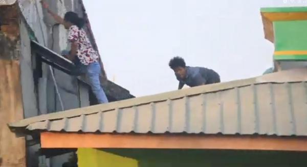 Penggerebekan Kampung Narkoba Makassar, Pelaku Kocar Kacir Kabur Lewat Atap