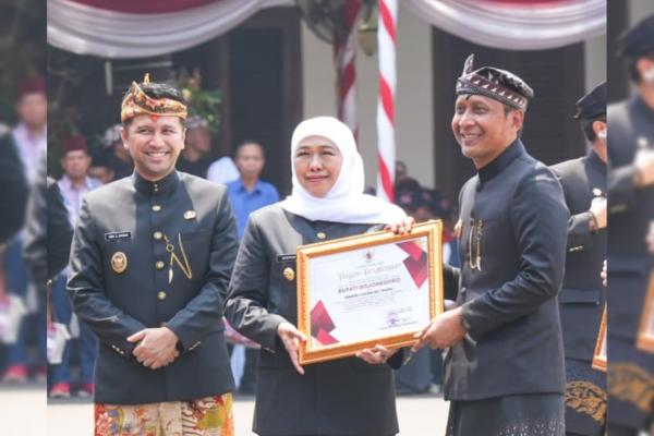 Momen Hari Jadi Provinsi Jatim ke-81, Bojonegoro Raih Penghargaan Pembina Siskamling Terbaik