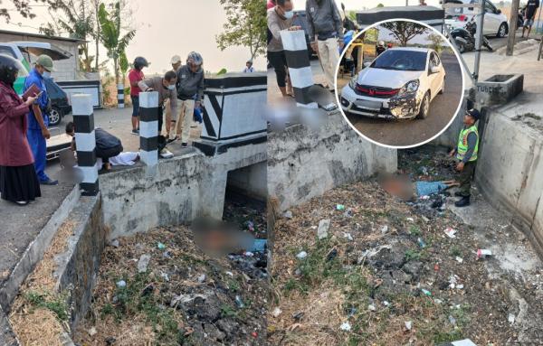 Kecelakaan Mobil Vs Motor di Kapas Bojonegoro, 2 Korban Tergeletak di Jalan dan Saluran Irigasi