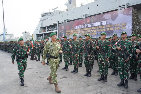 Prajurit Yonif Alugoro-Wirasada Pratista Pulang dari Papua, Pangdam: Saya Bangga Kepada Kalian Semua