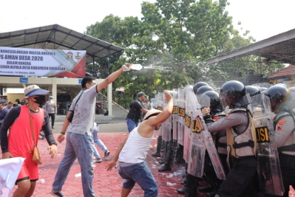Antisipasi Kerusuhan Pilkades 2026, Polres Grobogan Gelar Simulasi Unjuk Rasa dan Operasi Aman Desa
