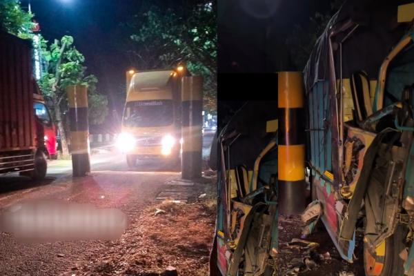 Truk Tabrak Portal Pembatas Jalan di Kedungadem Bojonegoro, Begini Kronologinya