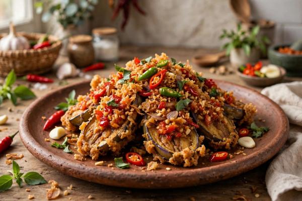 Resep Terong Crispy Geprek Sambal Bawang, Rasanya Bikin Ketagihan