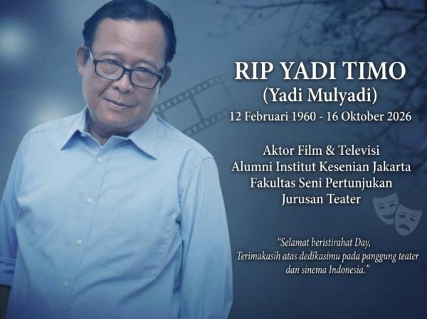 Dunia Film Indonesia Berduka, Aktor Senior Yadi Timo Meninggal di Usia 66 Tahun