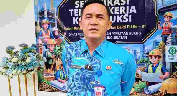 Peringati Hari Bakti PU ke-81, PUPR Lamsel Sertifikasi 100 Tenaga Konstruksi