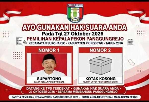 Viral! Kirain Calon Tunggal Langsung Dilantik, Ternyata Tetap Ada Coblosan di Panggungrejo