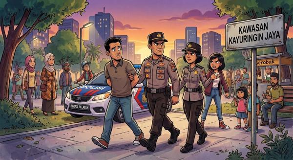 Viral Rekaman CCTV Pelecehan Siswi, Pelaku Begal Payudara di Bekasi Selatan Dicokok