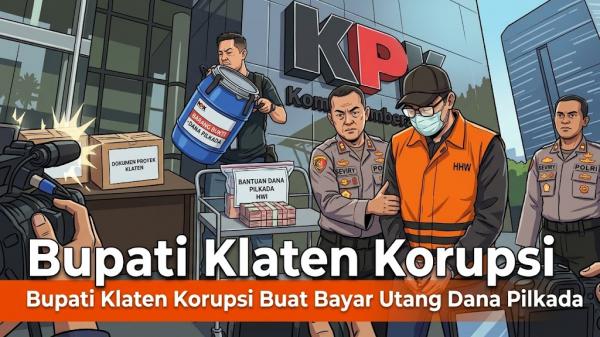 Pakai Uang Korupsi Rp2 Miliar untuk Bayar Utang Pilkada, Bupati Klaten Hamenang Tersangka
