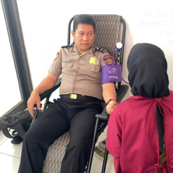 Peringati Hari Jadi Humas Polri ke-75, Polsek Subang Ikut Aksi Donor Darah