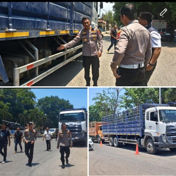 Diduga isi BBM Subsidi Polres Belu Amankan Dua Truk Mobil Tangki Ganda Rakitan Di SPBU Wakatimun