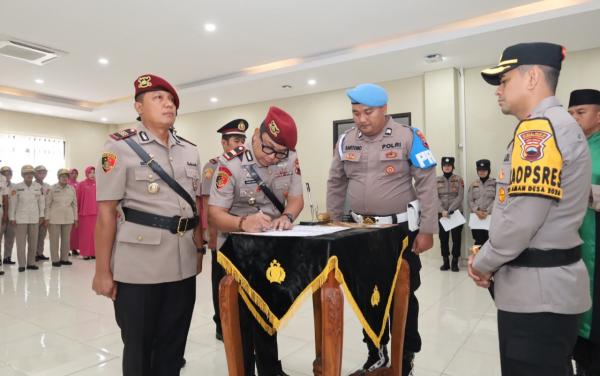 Polres Sukoharjo Sertijab Kasat Reskrim dan Kasat Intelkam, Ini Pesan Tegas Kapolres
